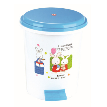 Cute Cartoon Pinted Design Pétale en plastique Dustbin (YW0088)